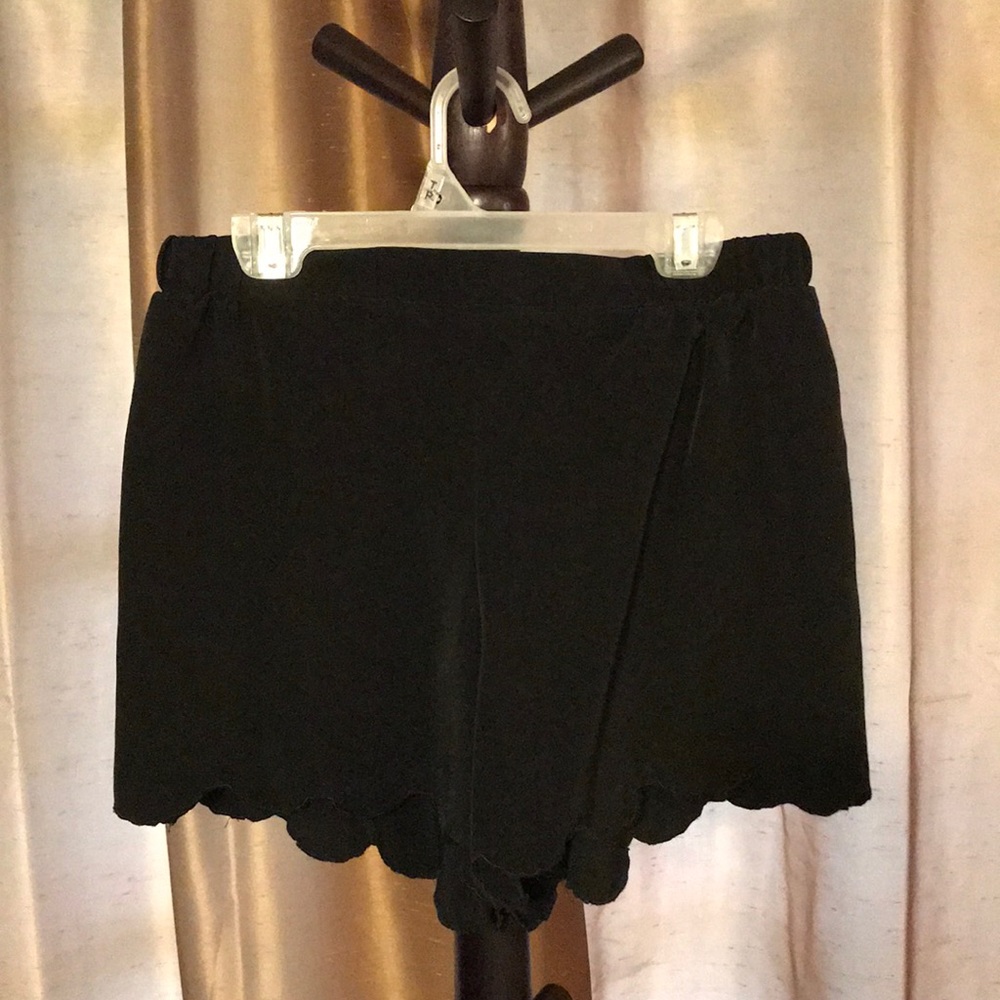 Silk Like black shorts
